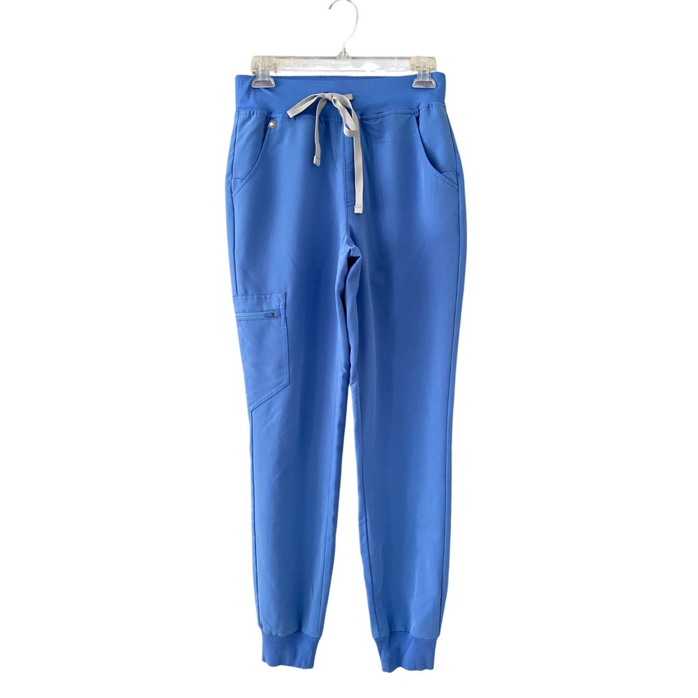 FIGS Zamora Jogger Scrub Pants Womens XS Blue Medical Healthcare Uniform